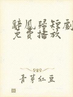 辞凤归短剧全集免费播放