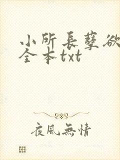小所长孽欲涅盘全本txt封面