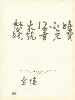 怒火12小时在线观看免费完整版