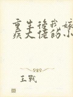 重生后我嫁给残疾大佬的小说