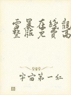 雪暴在线观看完整版免费高清封面