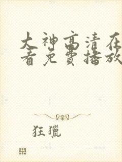 大神高清在线观看免费播放电视剧