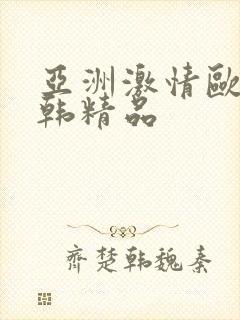 亚洲激情欧美日韩精品