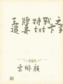 王牌特战之军少追妻 txt下载