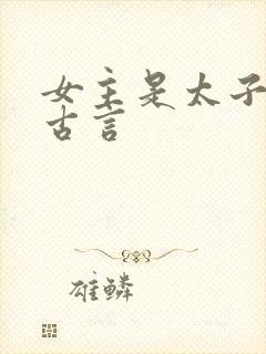 女主是太子妃的古言
