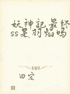 妖神记最终boss是羽焰吗