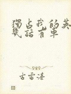 独占我的英雄第几话有车封面