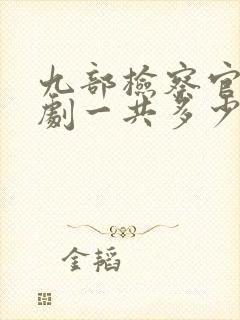 九部检察官电视剧一共多少集