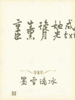 重生后她成了权臣黑月光txt