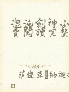 混沌剑神小说免费阅读完整版在线