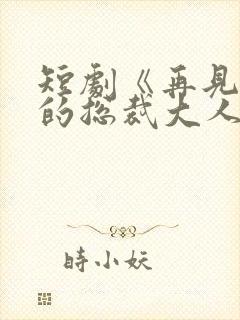 短剧《再见,我的总裁大人》全集播放