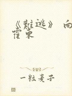 《难逃》 向晴霍东