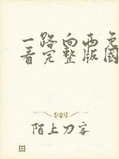 一路向西免费观看完整版国语高清