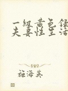 一级黄色录像,夫妻性生活今封面