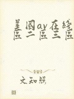 美国av在线一区二区三区