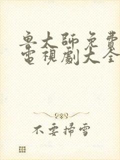 鲁大师免费观看电视剧大全在线观看