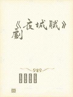 《夜城赋》电视剧封面