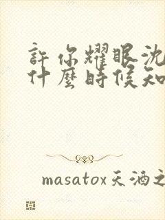 许你耀眼沈皓明什么时候知道许妍的身世封面