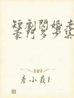 短剧闪婚老公是豪门多少集封面