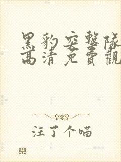 黑豹突击队电影高清免费观看全集