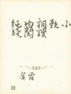 纯肉调教小说在线阅读封面