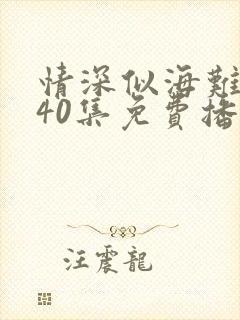 情深似海难回首40集免费播放