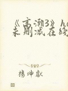 《高潮3》hd未删减在线观看