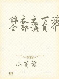 锦衣之下演员表全部演员介绍封面