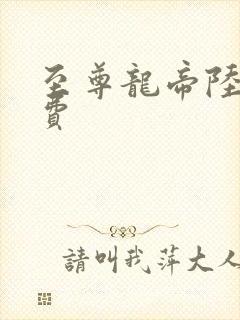 至尊龙帝陆鸣免费封面