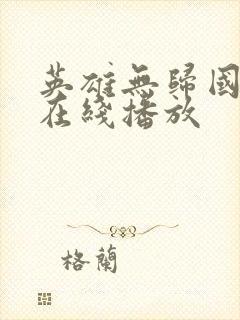 英雄无归国语版在线播放