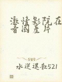 激情影院在线观看国产片封面