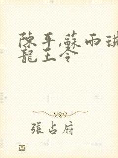 陈平,苏雨琪 龙王令封面