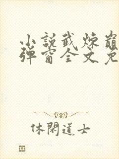 小说武炼巅峰无弹窗全文免费阅读