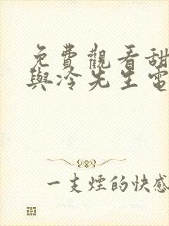 免费观看甜小姐与冷先生电视剧完整版