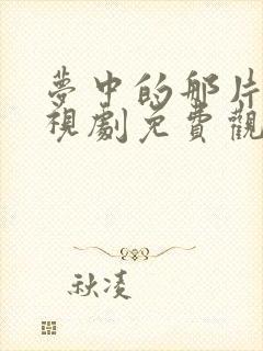 梦中的那片海电视剧免费观看高清