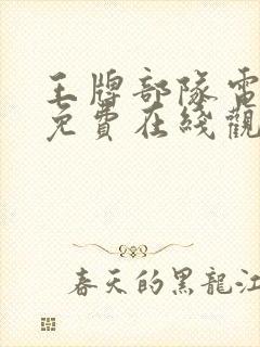 王牌部队电视剧免费在线观看