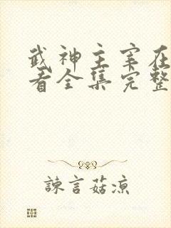 武神主宰在线观看全集完整版高清