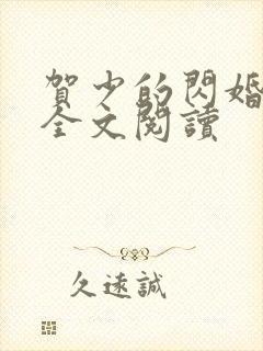 贺少的闪婚暖妻全文阅读封面