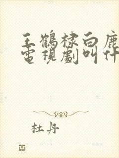 王鹤棣白鹿演的电视剧叫什么封面