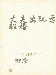 丈夫出轨要跟我离婚封面