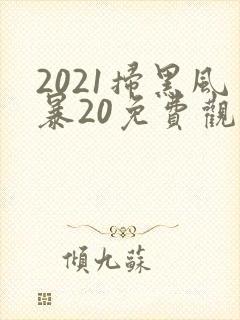 2021扫黑风暴20免费观看国语版