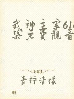 武神主宰616集免费观看