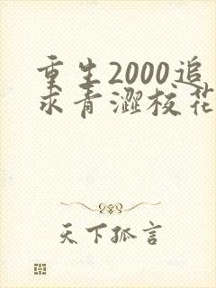 重生2000追求青涩校花同桌开始全文阅读免费