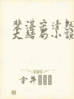裴湛宋清然姜o大结局小说名