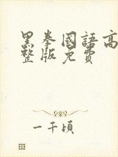 黑拳国语高清完整版免费