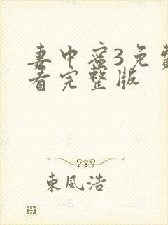 妻中蜜3免费观看完整版