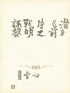 谍战片《潜伏在黎明之前》