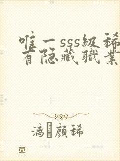 唯一sss级稀有隐藏职业