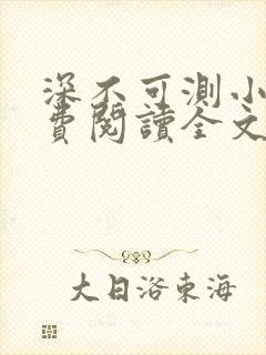 深不可测小说免费阅读全文笔趣阁封面