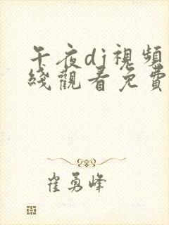午夜dj视频在线观看免费高清完整版